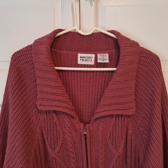 Mainstreet Blues long zip-up cardigan sweater - Picture 2 of 5